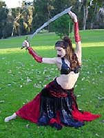 Belly Dancer with Scimitar Sword