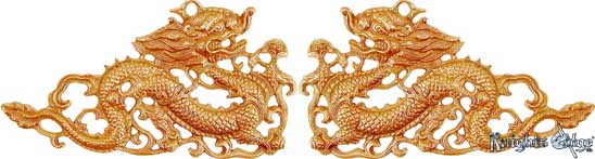 Brass Decorative Good Luck Dragons