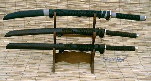 3 Tier Wooden Oriental Japanese Sword Stand