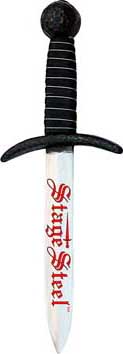 Our Stage Steel combat medieval dagger has a blunt blade and is intended for reenactement combat.