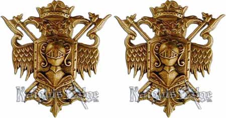 Coat of Arms Sword Hangers - Bronze Finish